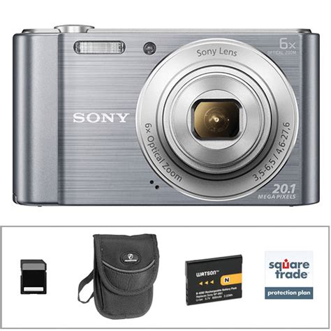 Sony Cyber Shot Dsc W Digital Camera Deluxe Kit B H Photo