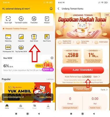 Cara Ajak Teman Daftar Aplikasi Neo Dan Dapat Cuan Menit Info