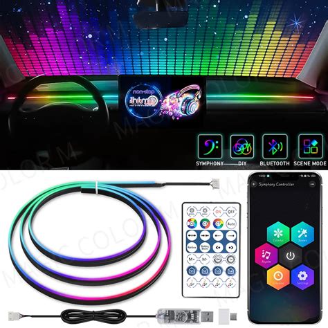 Vgetting Universal Car Ambient Lights Led Interior Rgb Symphony