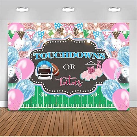 Mocsicka Touchdowns Or Tutus Gender Reveal Backdrop