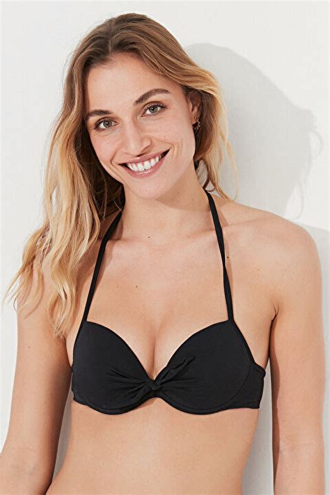 Siyah Basic Extra Dolgulu Push Up Bikini St Pl B K Y Iy Bk Siyah