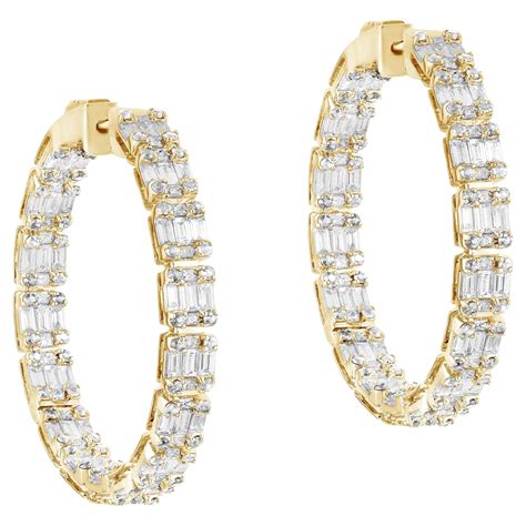 Inside Outside Diamond Hoop Earrings For Sale At Stdibs Inside Out