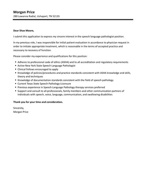 12 Slp Cover Letter Example Zerlena