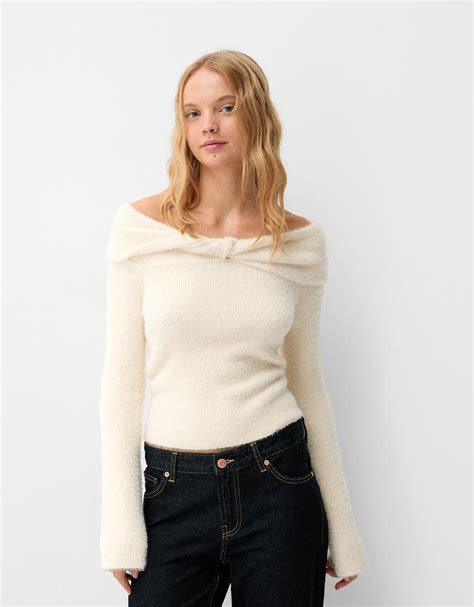 Bardot Faux Fur Sweater Women Bershka