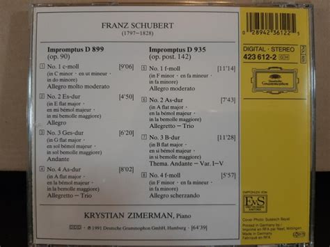 Zimerman Schubert Impromptus D Yahoo