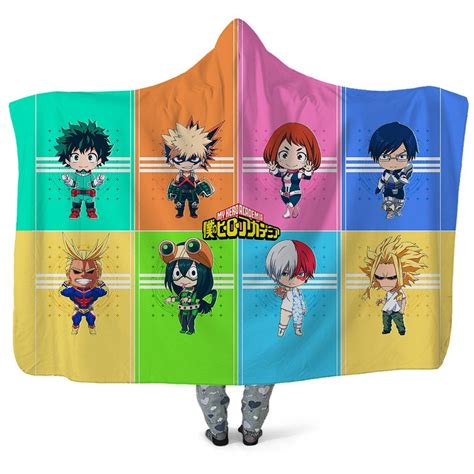 My Hero Academia Hooded Blankets Funny Team Boku No Hero Academia