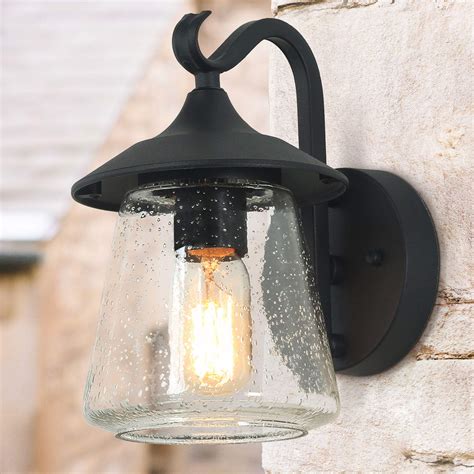 Log Barn Outdoor Wall Lightfarmhouse Exterior Lantern In Black With