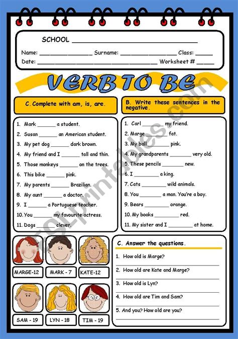 Verb To Be Esl Worksheet By Evelinamaria