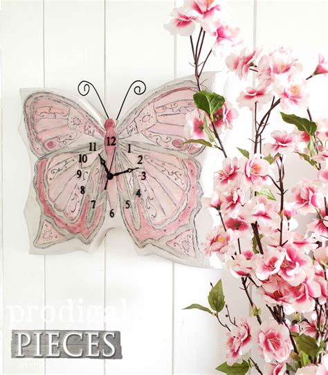 Upcycled Clock Butterfly Wall Art Prodigal Pieces