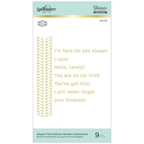 Spellbinders Hot Foil Plate Elegant Twist Glimmer Borders And