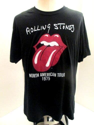 Rolling Stones North America Tour 1975 Men S XL Repro Gem