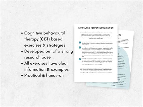 Ocd Worksheets Bundle Cbt Workbook For Adults Cognitive Behavioural