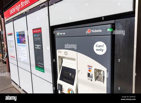 Unsw High Street Light Rail Stop Station With Ticket Machine To Top Up