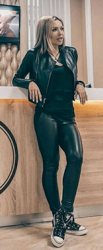 Lederlady Shiny Leggings Pleather Pants Leather Outfit