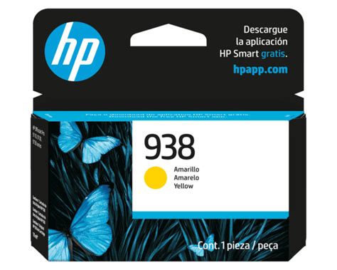 Cartucho De Tinta HP 938 Amarilla Original 4S6X7PL Tienda HP