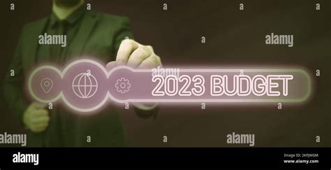 Conceptual Display 2023 Budget Internet Concept Business Financial