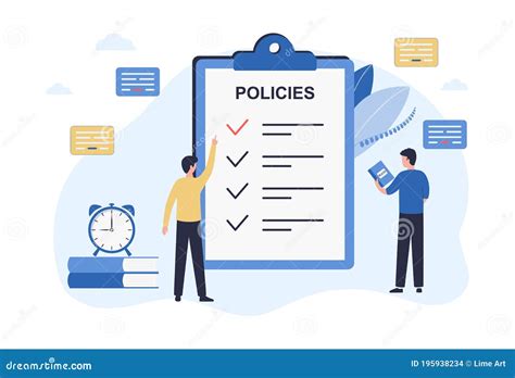 Regulatory Compliance With Business People Cartoon Vector Illustration