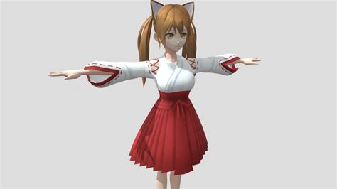 【anime Character】maple Miko Unity 3d 3d Model By 3d動漫風角色屋 3d Anime Character Store