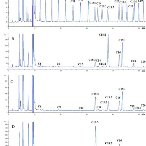 Representative Chromatograms For Standards A Fatty Acid Derivatives Download Scientific