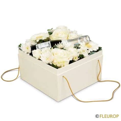 Blumenbox Mykonos 20 Cm Mit Prosecco Albino Armani DOC 20 Cl