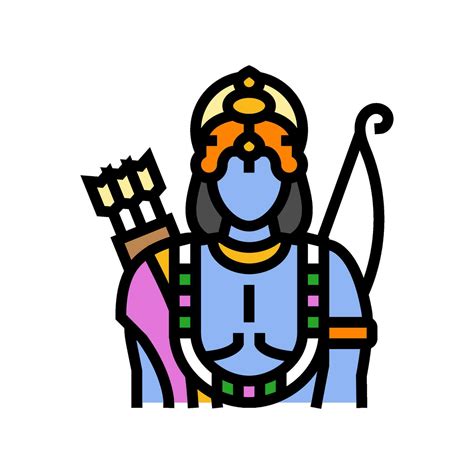 ram god indian color icon vector illustration 28220133 Vector Art at Vecteezy