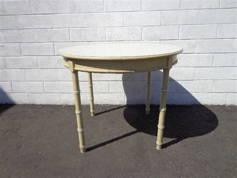 Vintage Faux Bamboo Dining Table Kitchen Thomasville Allegro Chinese Chippendale Bohemian Boho