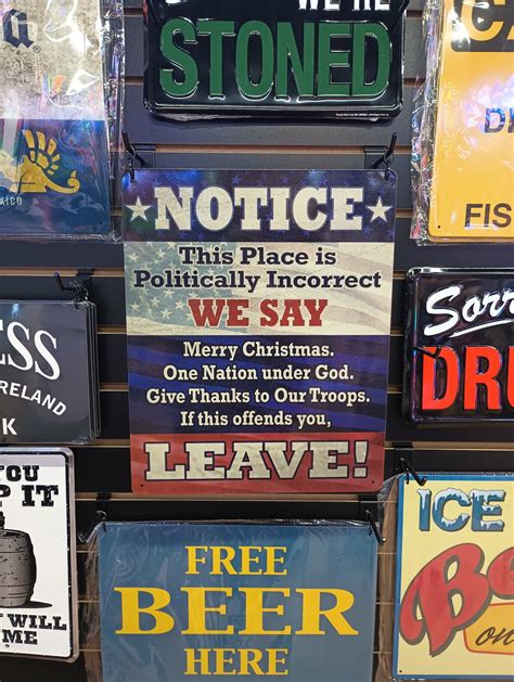 Politically Incorrect Funny Signs Usa Patriotic Signs Garage Decor For