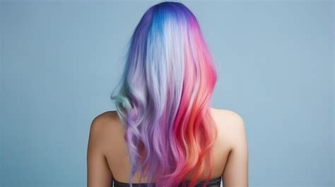 Premium Photo | A woman with multicolored hair