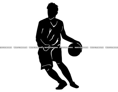 Basketball Player SVG, Basketball Player Cut File, Basketball Player DXF, Basketball Player PNG ...