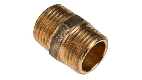 Rs Pro Brass Pipe Fitting Straight Threaded Nipple Male Bspt 12in To