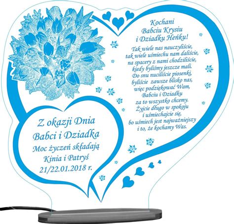 Dzie Babci I Dziadka Statuetka Prezent Zegar W Sklep Internetowy