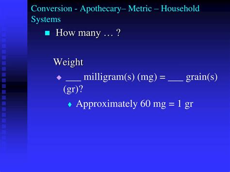 Metric Apothecary And Household Conversion Chart A Visual Reference Of Charts Chart Master