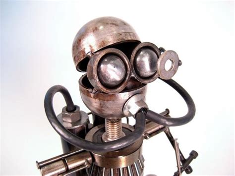 Items similar to Recycled Metal Robot Sculpture on Etsy