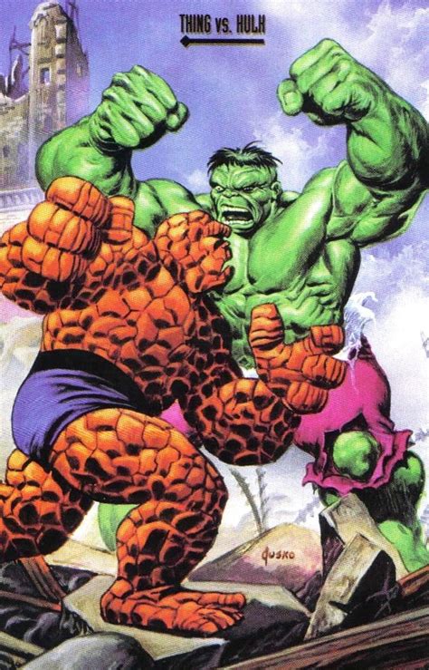 The Thing Vs Hulk Joe Jusko Marvel Comics Superheroes Hulk Marvel