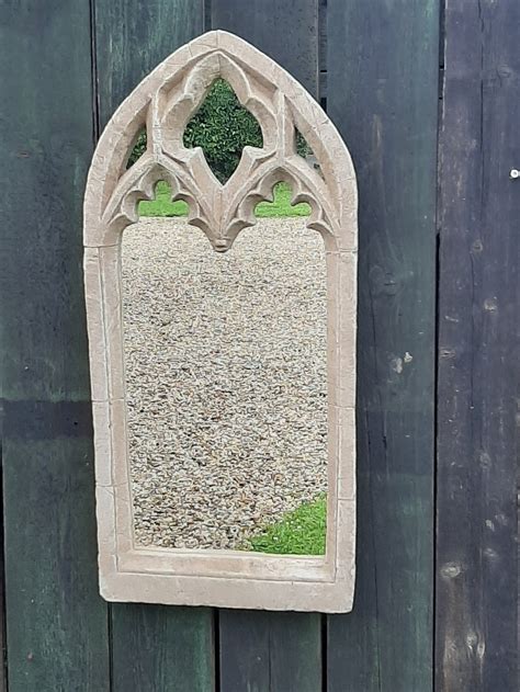 Gothic Arch Stone Garden Mirror Etsy UK