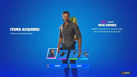 How To Get Rick Grimes Skin Now Free Rick Grimes Bundle In Fortnite