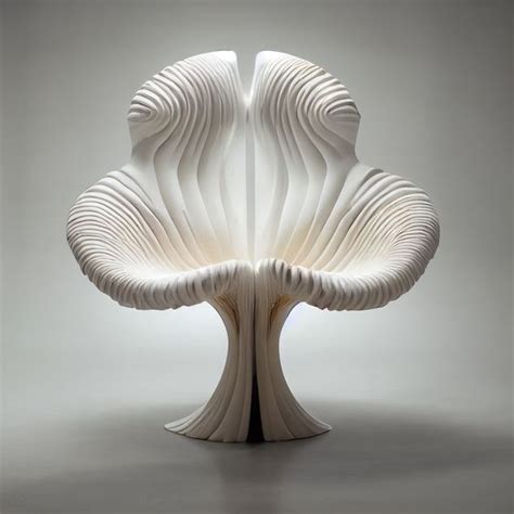 A Large White Sculpture Sitting On Top Of A Table