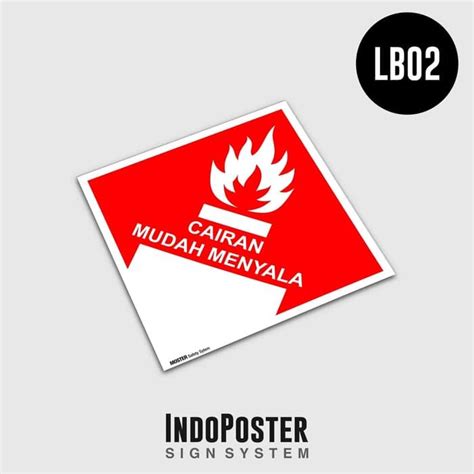 Stiker Simbol Label K3 Limbah B3 Hazmat Cairan Mudah Menyala Lazada