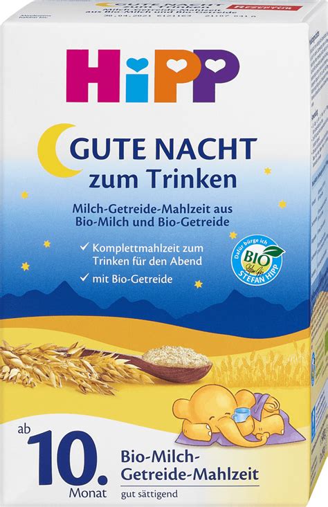 Hipp Gute Nacht Zum Trinken Bio Milch Getreide Mahlzeit G Dm At