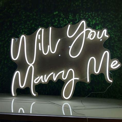 Warm White Large Will You Marry Me Custom Neon Sign Led Flex Neon