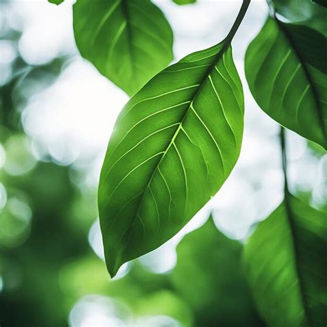 Premium AI Image Abstract Green Leaf Texture Nature Background