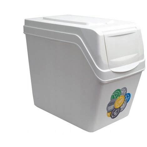 Set De Cubos De Basura Keden Sortibox Para Reciclado Blanco Volumen