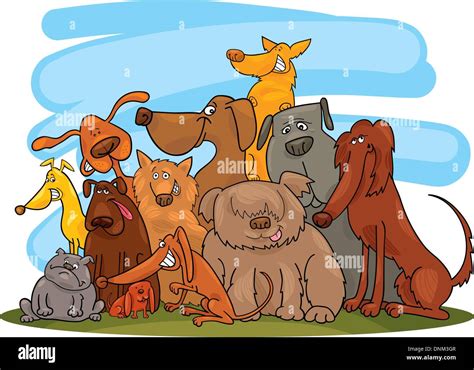 Cartoon illustration of funny dogs group Stock Vector Image & Art - Alamy