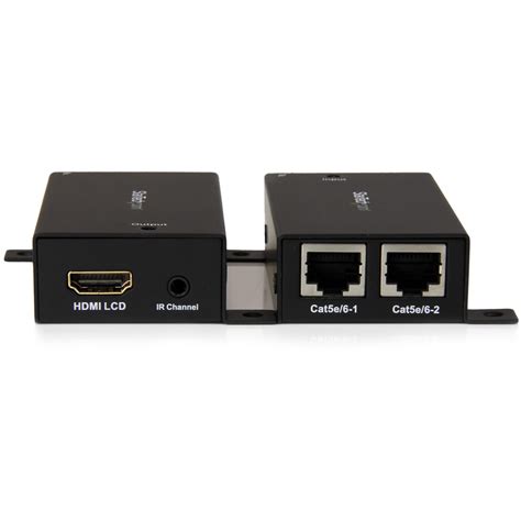 Startech Hdmi Over Cat5 Cat6 Extender With Ir100 Ft 30m Power Freeextend Hdmi Up To