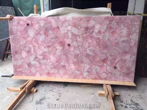 Pink Agate Semi Precious Tiles Slabs Semi Precious Stone Panels Stone