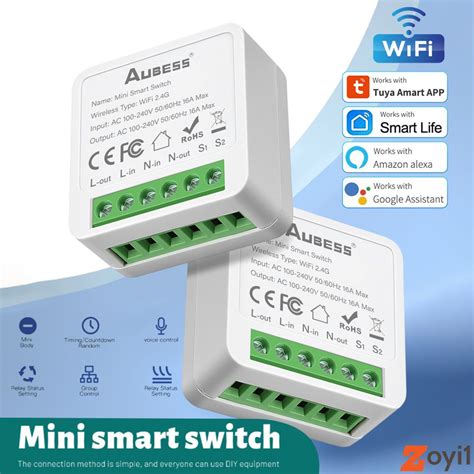 Tuya Novo Wifi Smart Mini Interruptor 16a Vida Inteligente Conduziu A