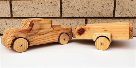 Wooden Toys Kids Ute And Trailer Toy Cars For Kids Dss Etsy