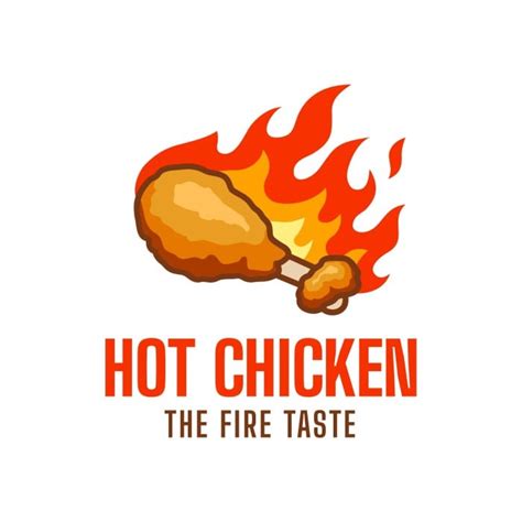 Customize this Hand-drawn The Fire Taste Fried Chicken Logo layout online