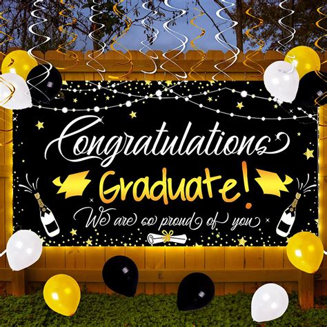 Graduation Decorations Class Of 2024 Large Congrats Grad Banner