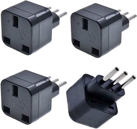 4 Pack Italy Plug Adapter Uk To Italy Plug Adapter Uk To 3 Pin Italy Travel Adaptor Uk To